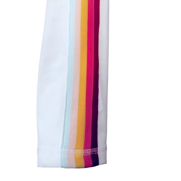 XS spiritual gangster leggings white 7/8 rainbow stripe in excellent condition - Picture 4 of 7